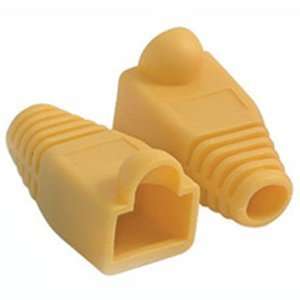 Cables To Go OD 6.0mm RJ45 Plug Cover. 50PK RJ45 YELLOW SNAGLESS BOOT 