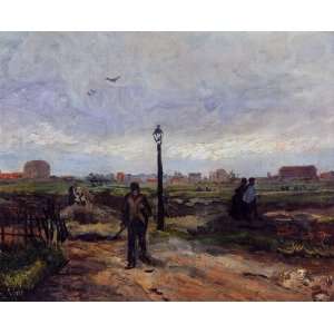  Oil Painting: Outskirts of Paris: Vincent van Gogh Hand 