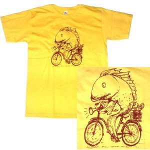  Fish Riding Bicycle Bike Humor T Shirt   Fast Shipping 