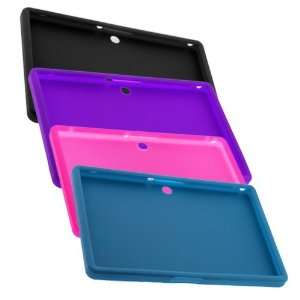   Skin Case ( Black + Blue + Hot pink + Purple ) for Blackberry Playbook
