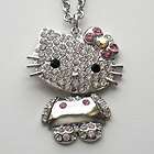 Hello Kitty Necklace Crystal Pink Bow Angel Body n116  