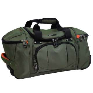 Kenneth Cole Reaction Hitchin A Ride 22 Rolling Duffel Bag   Olive 