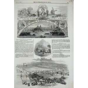 1846 Agricultural Show Newcastle On Tyne Yard Animals  