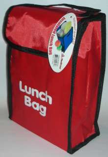 LOT of 3 RED INSULATED THERMAL LUNCH BOX BAG COOLER NIP  