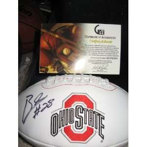  Chris  Beanie  Wells signed autographed Ohio State logo 