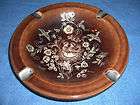 Vtg Pottery Ashtray GREECE Handmade RAMIREZ SILVER 950