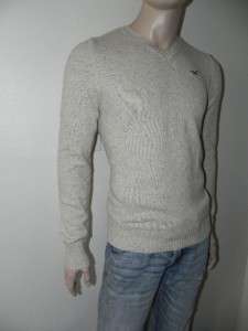 New Hollister Hco. Mens Slim/Muscle Fit V Neck Knit Sweater  