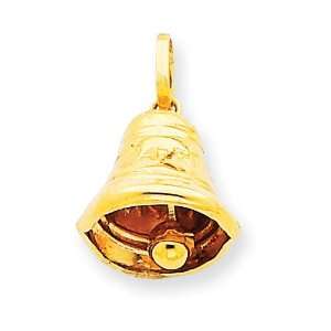  Moveable Capri Bell Charm in 14k Yellow Gold: Jewelry