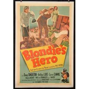  Blondies Hero 1950 original poster linen