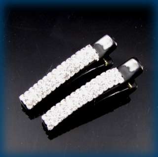   SHIPPING clear rhinestone crystal Acrylic mini hair clamp clip  