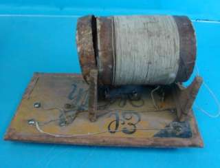Homebrew Cigar Box Crystal Radio Set Early Copper Wire Vtg Antique 