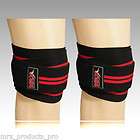 WEIGHTLIFTING KNEE WRAPS GYM TRAINING SUPPORT BANDAGE STRAPS GUARD 