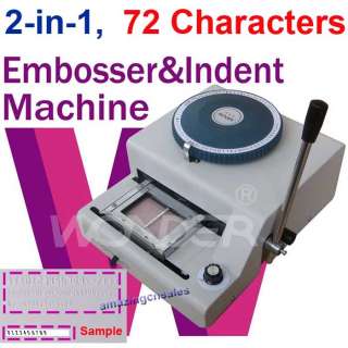 Manual PVC ID Credit Card Embossing&Indent Machine Embosser Indenter 