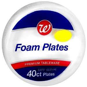   Premium Tableware Foam Plates, 40 ea Health 