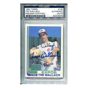  Tim Wallach Autographed 1982 Topps Card