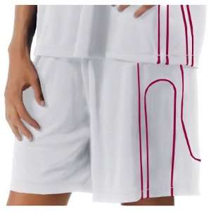  Womens Moisture Management Game Muscle Shorts WHITE 
