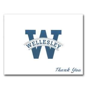 Wellesley College Blue Prides W Thankyoucards White  