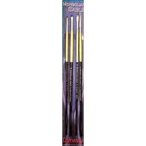  Mongolian Sable by Dynasty Brush Set 1   Bright Sizes 2, 4 