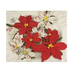  Holiday Celebration Flowers 8/Pkg Snowflake Poinsettia 