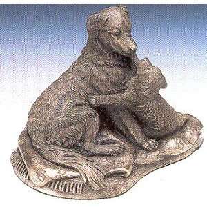  Bronze Retriever & Pup Sculptur: Home & Kitchen