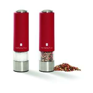  Wolfgang Puck Red Steel Salt and Peppermill Set WP2MILLS2R 