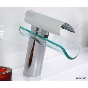   Waterfall Chrome Glass Vessel Sink Faucet (Model BA5100 26): Home