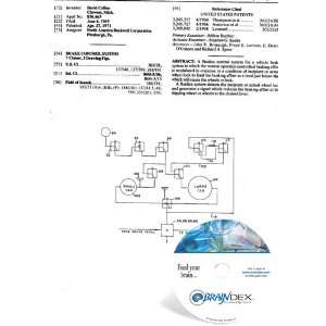 NEW Patent CD for BRAKE CONTROL SYSTEM 