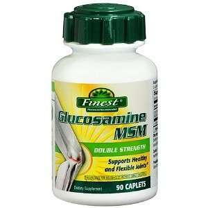 Finest Glucosamine MSM Double Strength Caplets, 90 ea Pet 