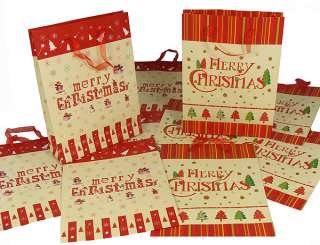 PACK OF 48 LARGE MERRY CHRISTMAS GIFT BAGS 18 762152183856  