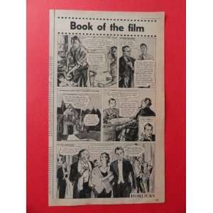 Horlicks,1955 Print Ad. (book of the film.) orinigal magazine Print 