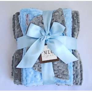  Blue & Gray Minky Gift Set Baby