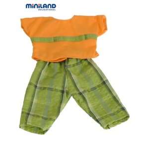  Miniland Set Orange Shirt and Green Trousers (40 cm, 15 6 