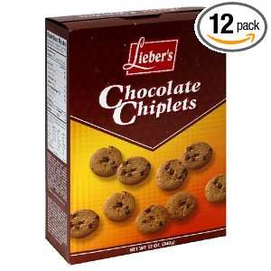 Liebers Cookies Mini Chocolate Chip, 12 Ounce (Pack of 12):  