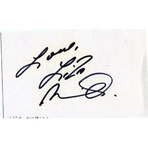  Liza Minelli Autographed 3x5 Card   Sports Memorabilia 