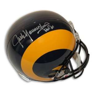  Autographed Jack Youngblood Helmet   Replica with HOF 01 