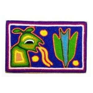  Huichol Yarn Art ~ 4 x 5.75 Inch