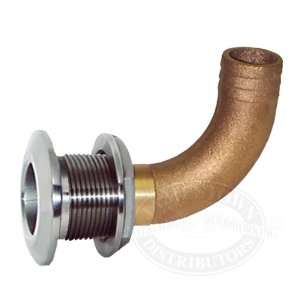   Stainless / Bronze 90 degree Thru Hulls HTHC1250S 1 1/4 inch pipe