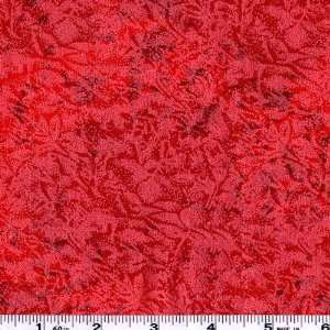  45 Wide Michael Millers Fairy Frost Red Fabric By The 