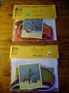 Lot of 2 Vintage Quilling Kits Cardinals and Blue Jays  