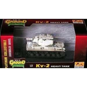  KV2 Tank Russian Army Winter Camouflage (Built Up Plastic 