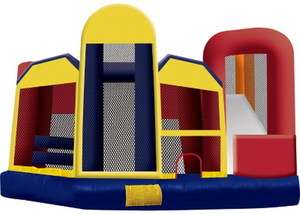 New Kids Inflatable Ninja Jump Bounce House 5 Activity Combo 15 Tall 
