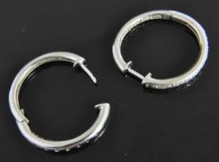   40 CT Natural Diamond Inside Out Pave 24mm Round Hoop Earrings  