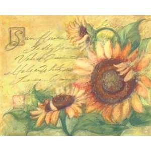  Sunflowers On Gold   Susan Winget 20x16 CANVAS: Home 