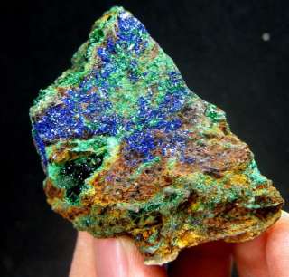 Blue Azurite & Green Malachite Crystal azsc9id1344  