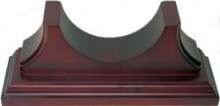 Ships Bell Clock Stand In Mahogany Finish  