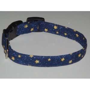  Blue Yellow Stars Dog Collar Medium 1 Everything Else