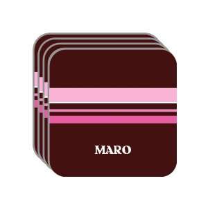 Personal Name Gift   MARO Set of 4 Mini Mousepad Coasters (pink 