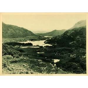 1913 Photogravure Lakes of Killarney Ireland Lough Leane Muckross Lake 