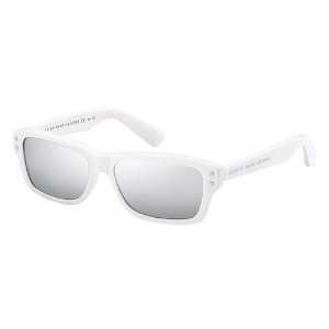  By Marc Jacobs 228 White Frame/Silver Mirror Lens Plastic Sunglasses 