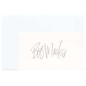  BOB MACKIE Signed Index Card In Person